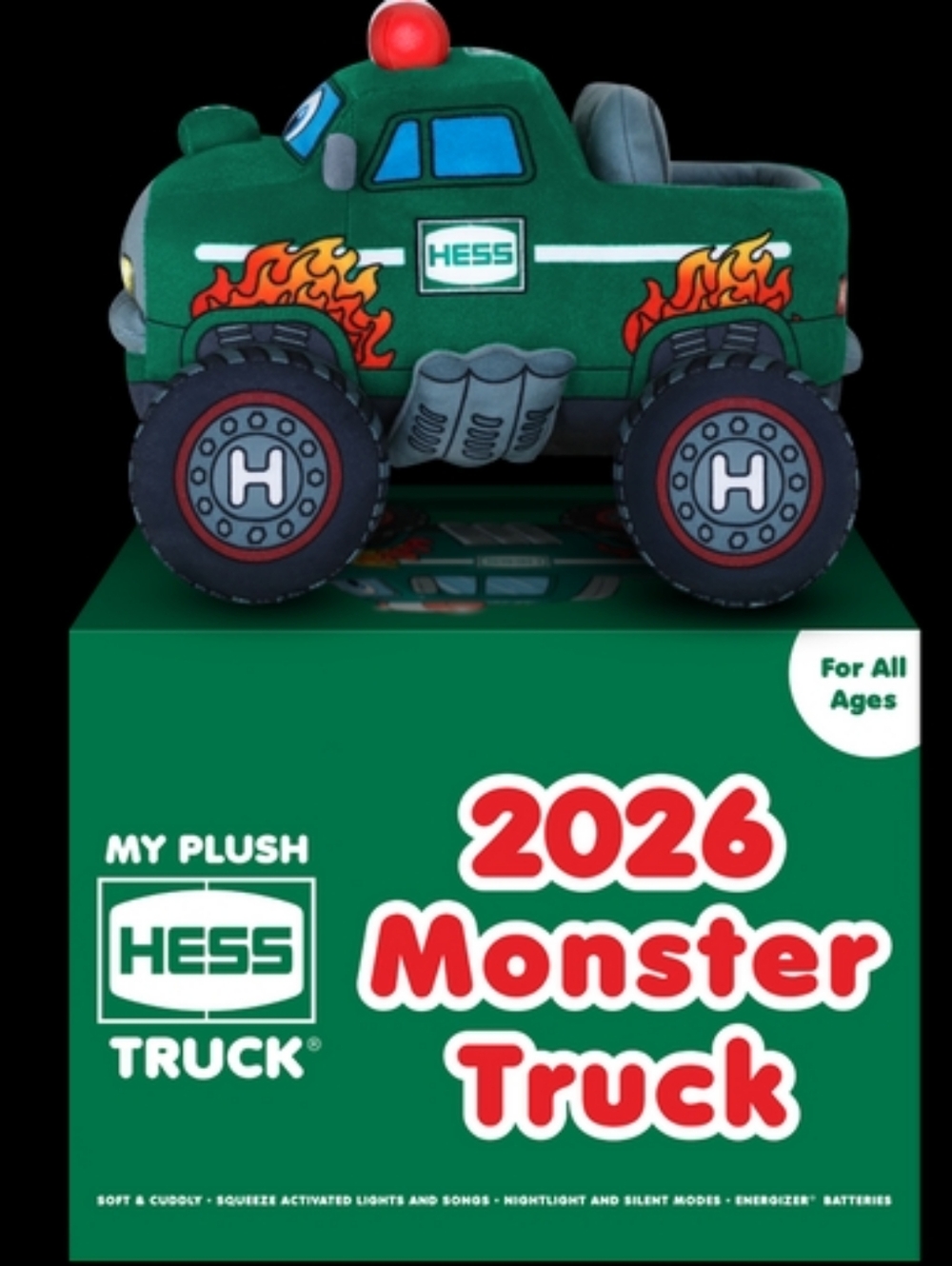 2026 Green Monster Truck Plush Toy
